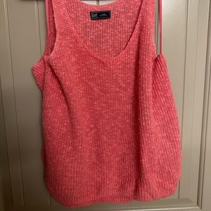 Coral knit tank. Gap brand. Size L. Worn once.